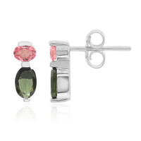 Green Tourmaline Silver Earrings