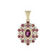 9K Rhodolite Gold Pendant