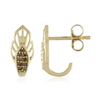 9K I2 Champagne Diamond Gold Earrings (Ornaments by de Melo)