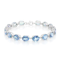Mystic Blue Topaz Silver Bracelet