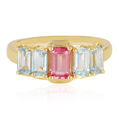 Pink Tourmaline Silver Ring