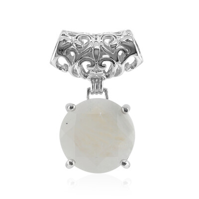 Rainbow Moonstone Silver Pendant (MONOSONO COLLECTION)