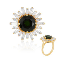 Russian Diopside Silver Ring