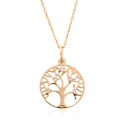 9K Flawless (F) Diamond Gold Necklace (LUCENT DIAMONDS)