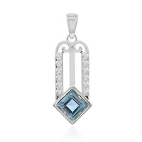 London Blue Topaz Silver Pendant (VIENNA 1903)