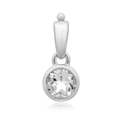 White Topaz Silver Pendant