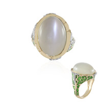 White Moonstone Silver Ring (Adela Silber)