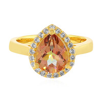 Peach Mystic Topaz Silver Ring
