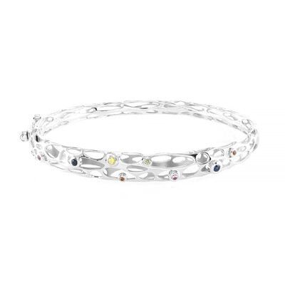 9K Blue Sapphire Gold Bangle (Ornaments by de Melo)