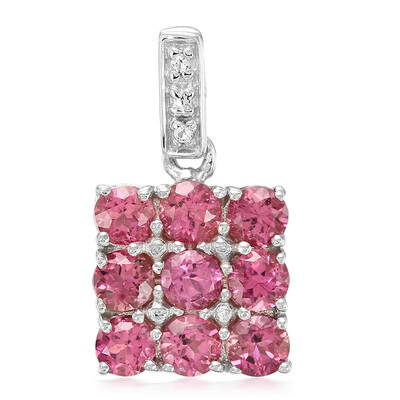 Pink Tourmaline Silver Pendant