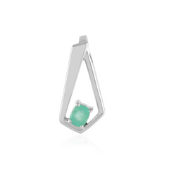 Russian Emerald Silver Pendant
