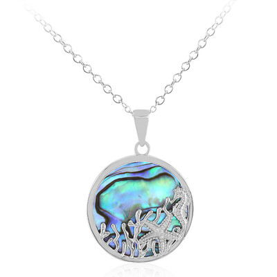 Abalone Shell Silver Necklace