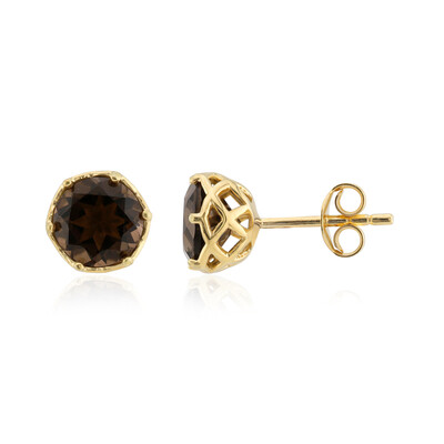 Smoky Quartz Silver Earrings