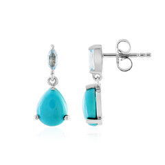 Sleeping Beauty Turquoise Silver Earrings