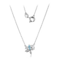 Swiss Blue Topaz Silver Necklace