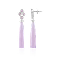 9K Lavender Chalcedony Gold Earrings (KM by Juwelo)