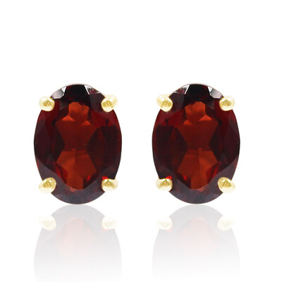 9K Mozambique Garnet Gold Earrings