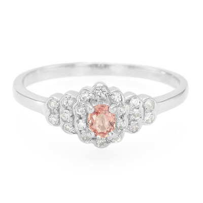 Padparadscha Sapphire Silver Ring