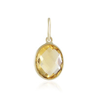 9K Citrine Gold Pendant