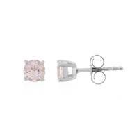 Morganite Silver Earrings