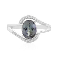 Unheated Tanzanite Silver Ring