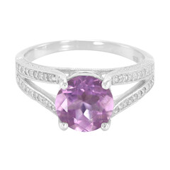 Spanish Pink Fluorite Silver Ring