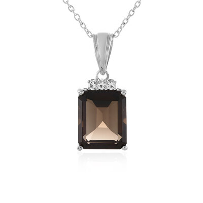 Smoky Quartz Silver Necklace