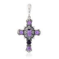 Zambian Amethyst Silver Pendant (Desert Chic)