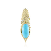 9K Sleeping Beauty Turquoise Gold Pendant (de Melo)