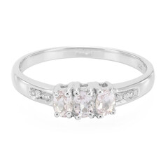 Pink Cuprian Tourmaline Silver Ring