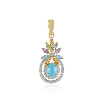 Sleeping Beauty Turquoise Silver Pendant