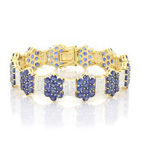 18K Ethiopian Sapphire Gold Bracelet (AMAYANI)