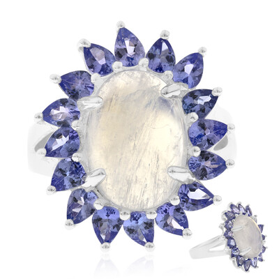Ceylon Blue Moonstone Silver Ring