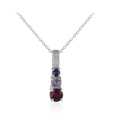 Rhodolite Silver Necklace
