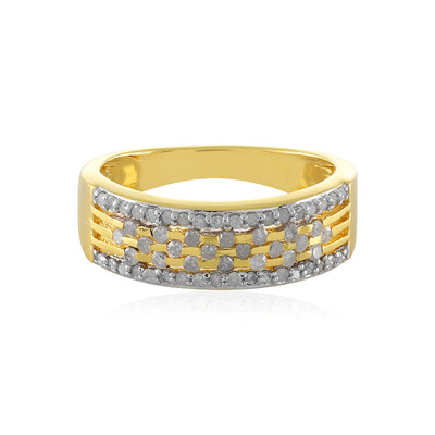 I4 (J) Diamond Silver Ring