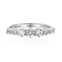 White Topaz Silver Ring
