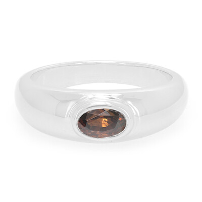 Chocolate Zircon Silver Ring