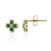 Brazilian Emerald Silver Earrings