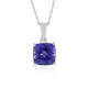 9K AAA Tanzanite Gold Necklace