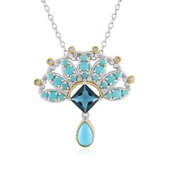 Sleeping Beauty Turquoise Silver Necklace (Gems en Vogue)