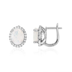 Welo Opal Platinium Earrings