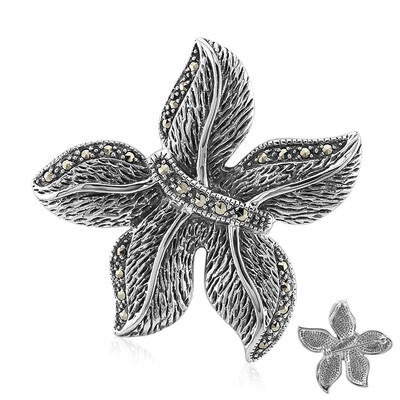 Marcasite Silver Brooch (Annette classic)