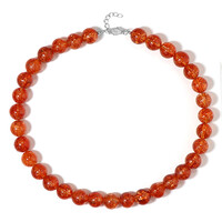 Sunfire Quartz Silver Necklace