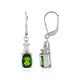 Russian Diopside Silver Earrings