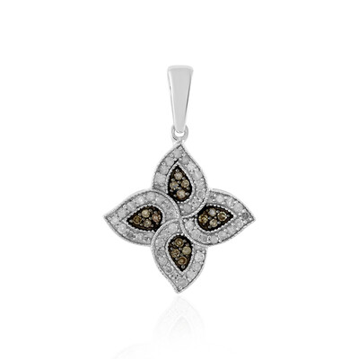 I4 Champagne Diamond Silver Pendant