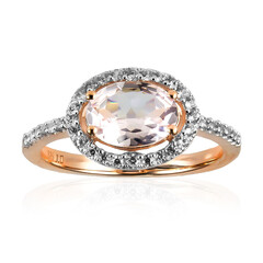 9K Unheated Pink Beryl Gold Ring