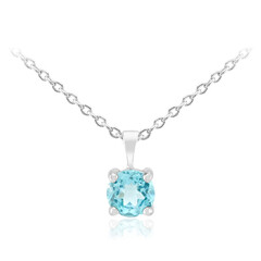 Blue Apatite Silver Necklace
