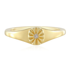 I2 (I) Diamond Silver Ring