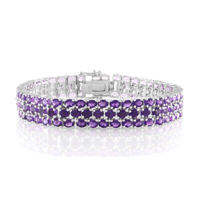 Zambian Amethyst Silver Bracelet