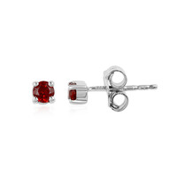 Mozambique Garnet Silver Earrings